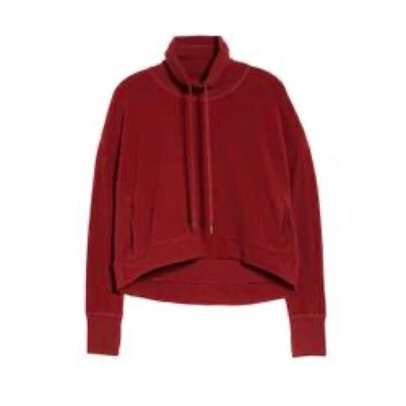 Sweaty Betty NWT Harmonise Luxe Sweatshirt in Maroon Size Medium - Picture 3 of 6